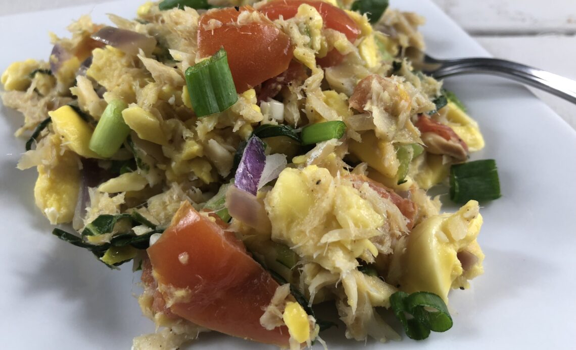 Ackee and Saltfish Jamaican Food