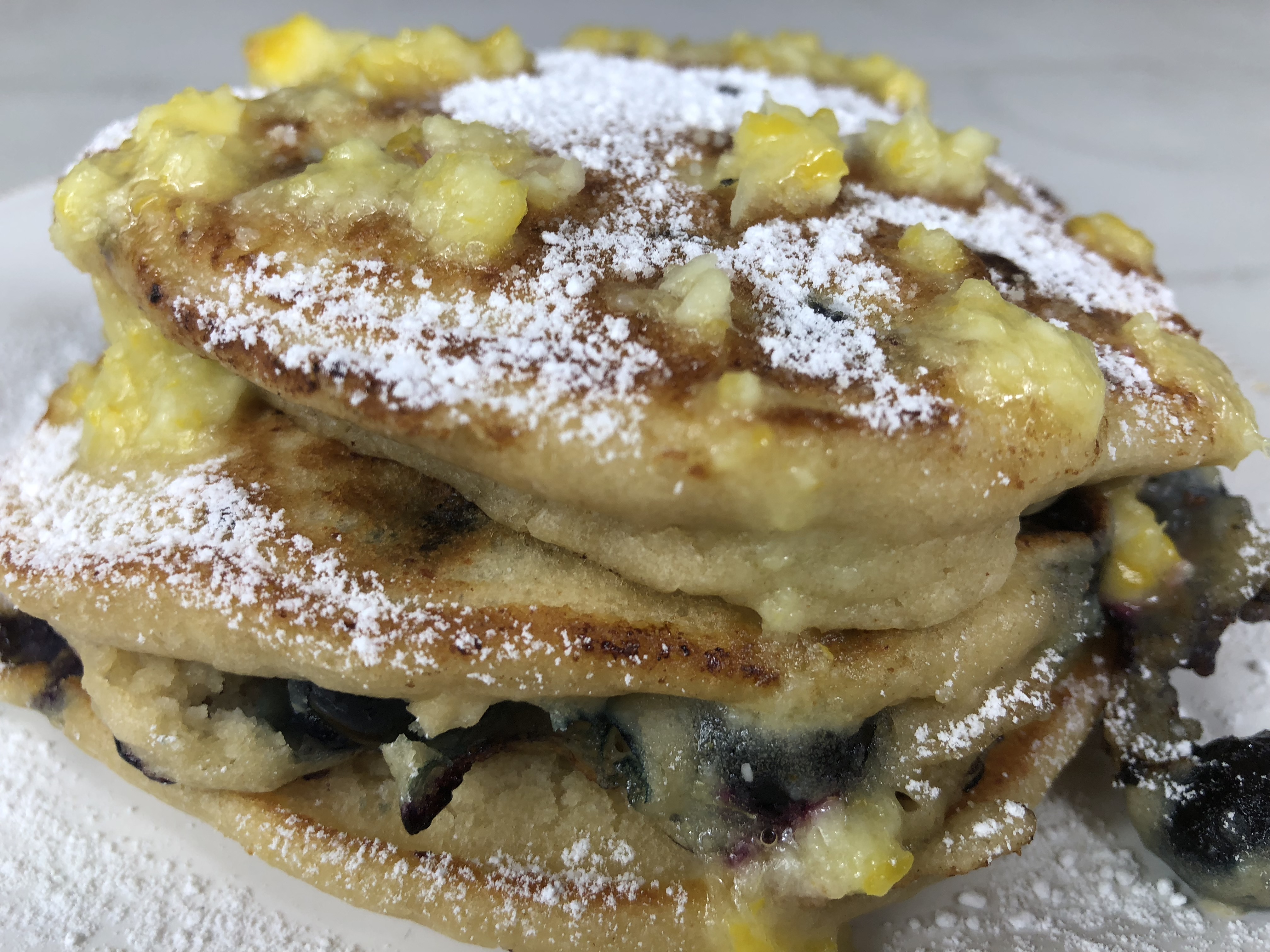 lemon blueberry ricotta pancakes