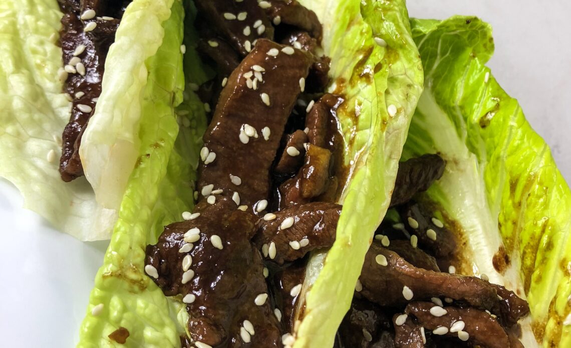 teriyaki beef, beef, lettuce wrap, 30-minute meal