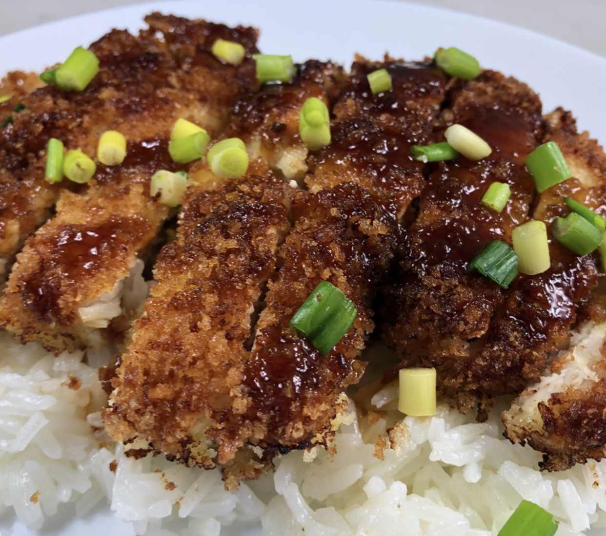 Panko fried chicken with teriyaki sauce